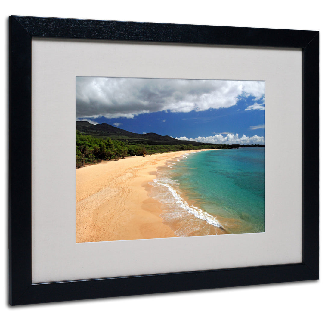 Pierre Leclerc Makena Maui Black Wooden Framed Art 18 x 22 Inches Image 1