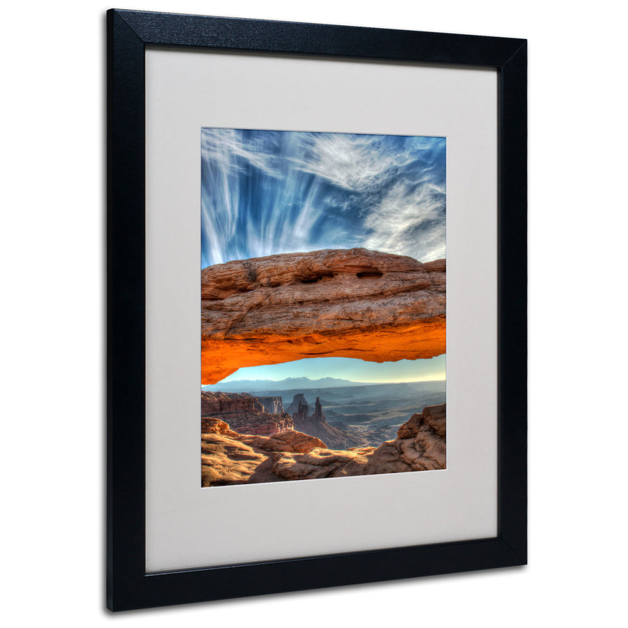 Pierre Leclerc Mesa Arch Sunrise 2 Black Wooden Framed Art 18 x 22 Inches Image 1