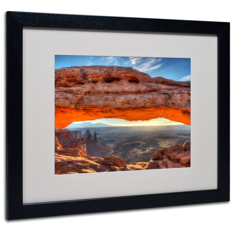 Pierre Leclerc Mesa Arch Sunrise Black Wooden Framed Art 18 x 22 Inches Image 1