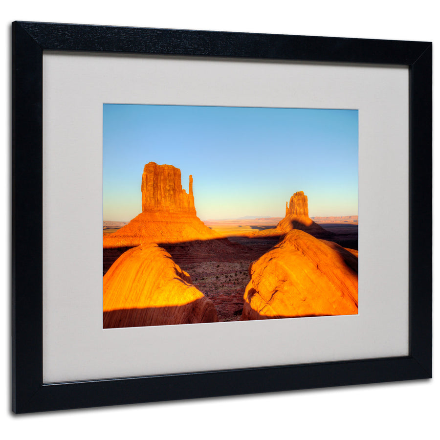 Pierre Leclerc Monument Valley Sunset Black Wooden Framed Art 18 x 22 Inches Image 1