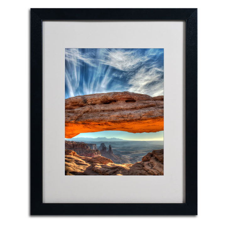 Pierre Leclerc Mesa Arch Sunrise 2 Black Wooden Framed Art 18 x 22 Inches Image 2