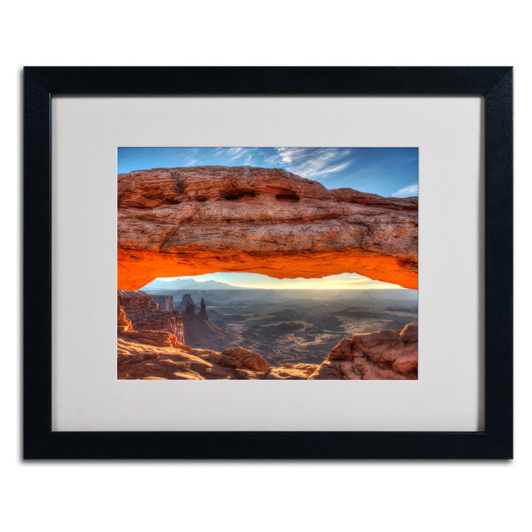 Pierre Leclerc Mesa Arch Sunrise Black Wooden Framed Art 18 x 22 Inches Image 2