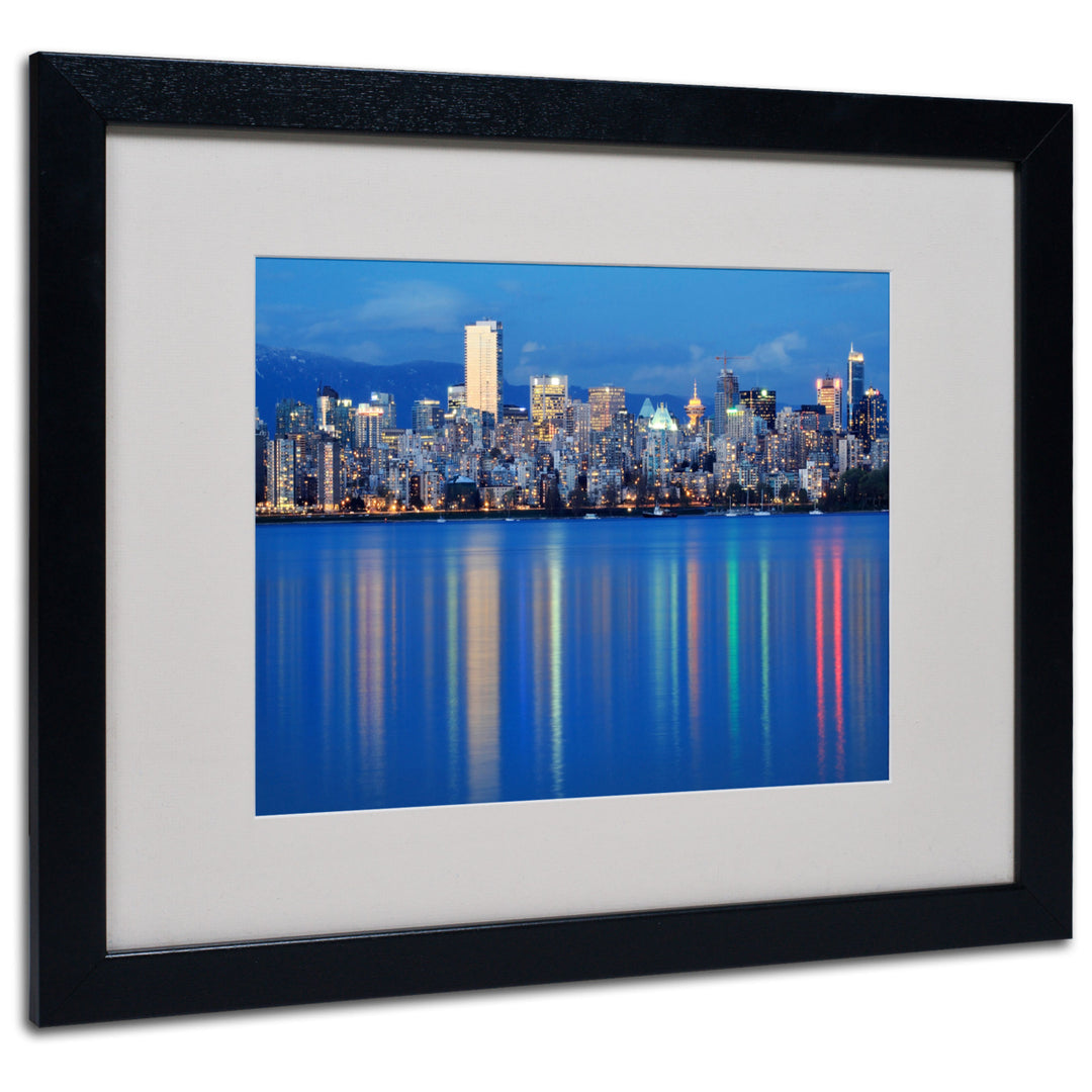 Pierre Leclerc Vancouver City Black Wooden Framed Art 18 x 22 Inches Image 1