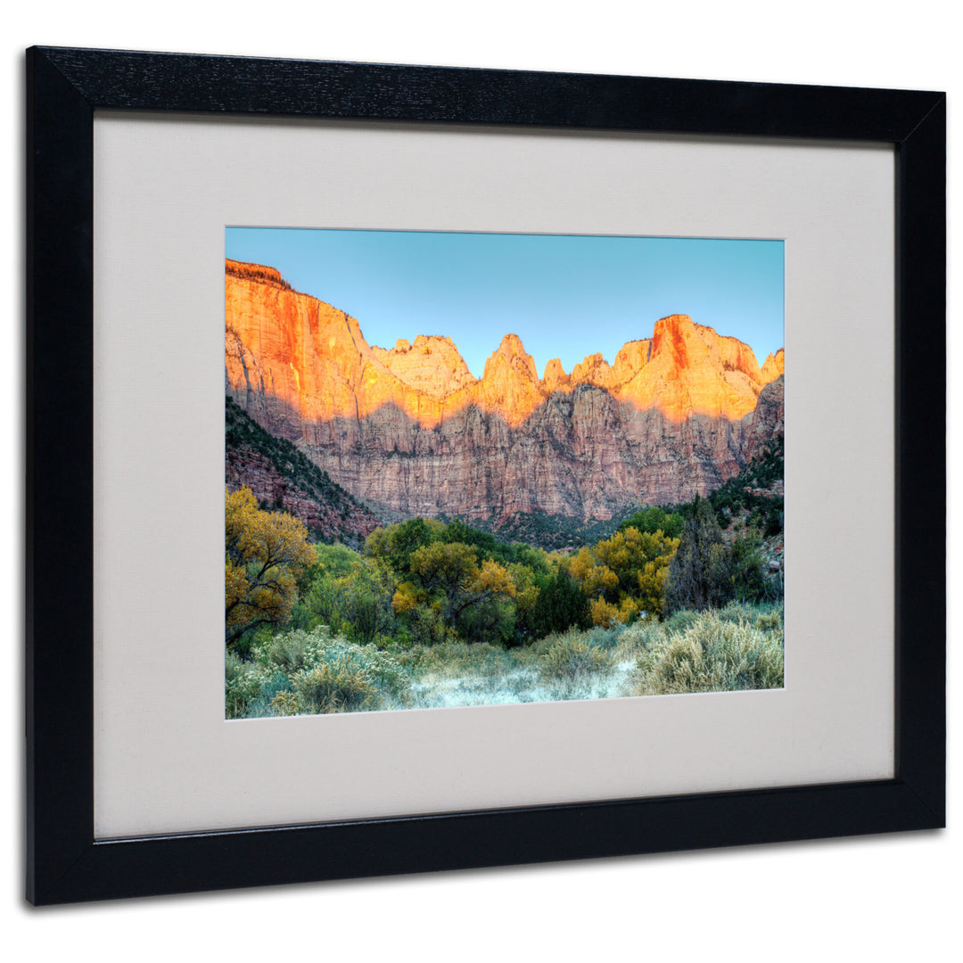 Pierre Leclerc Zion Sunrise Black Wooden Framed Art 18 x 22 Inches Image 1