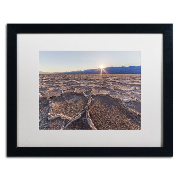 Pierre Leclerc Badwater Sunset Black Wooden Framed Art 18 x 22 Inches Image 1