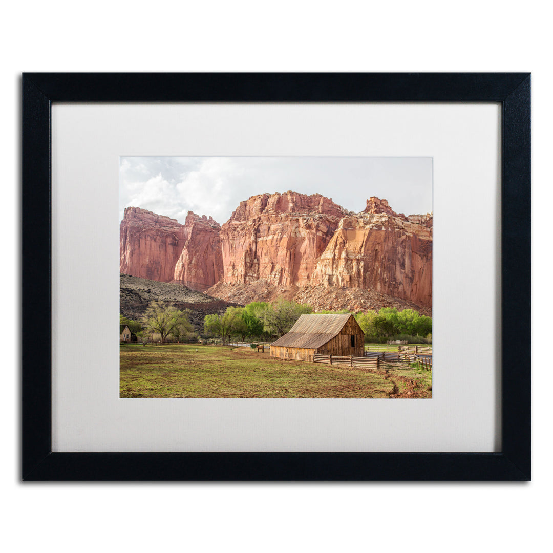 Pierre Leclerc Capitol Reef Scenic Black Wooden Framed Art 18 x 22 Inches Image 1