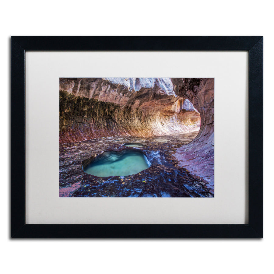 Pierre Leclerc Cascading Pools Black Wooden Framed Art 18 x 22 Inches Image 1