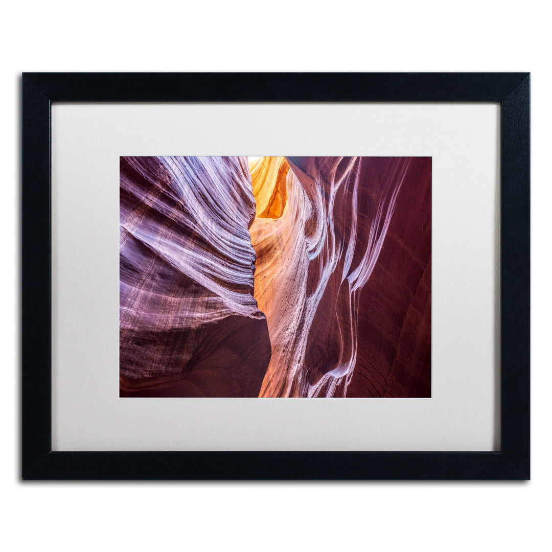 Pierre Leclerc Canyon Abstract Black Wooden Framed Art 18 x 22 Inches Image 1