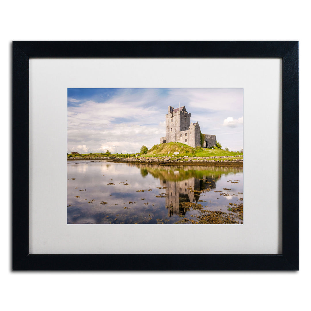 Pierre Leclerc Dunguaire Castle Ireland Black Wooden Framed Art 18 x 22 Inches Image 1