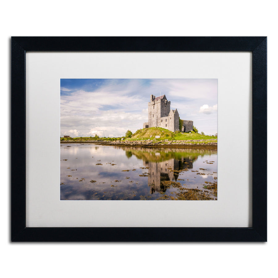 Pierre Leclerc Dunguaire Castle Ireland Black Wooden Framed Art 18 x 22 Inches Image 1