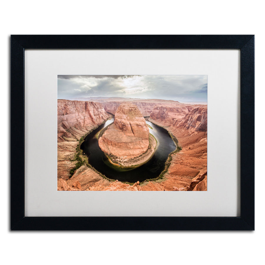 Pierre Leclerc Horseshoe Bend Black Wooden Framed Art 18 x 22 Inches Image 1