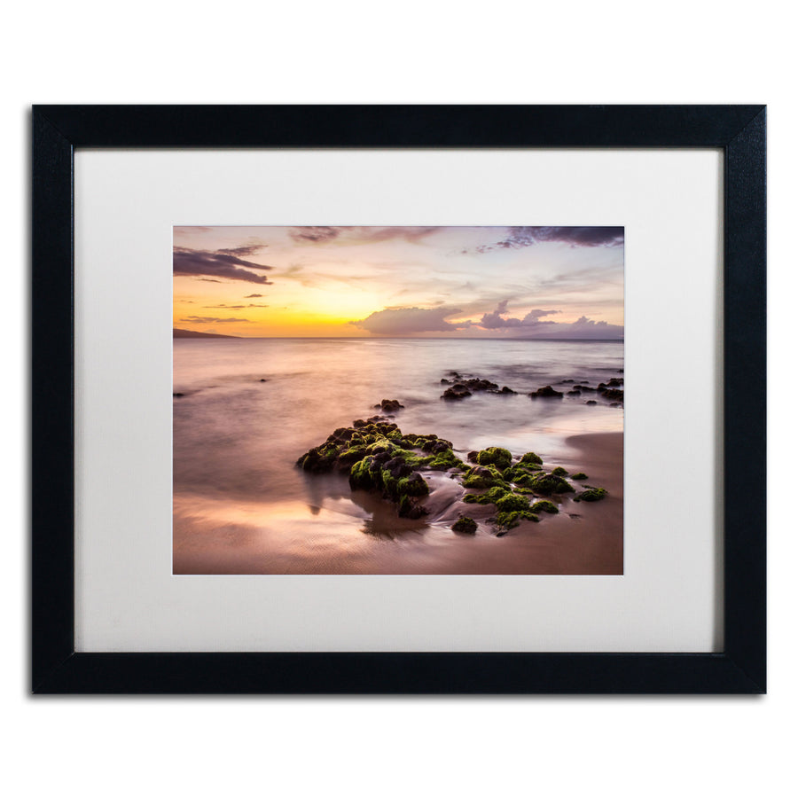 Pierre Leclerc Wailea Sunset Black Wooden Framed Art 18 x 22 Inches Image 1