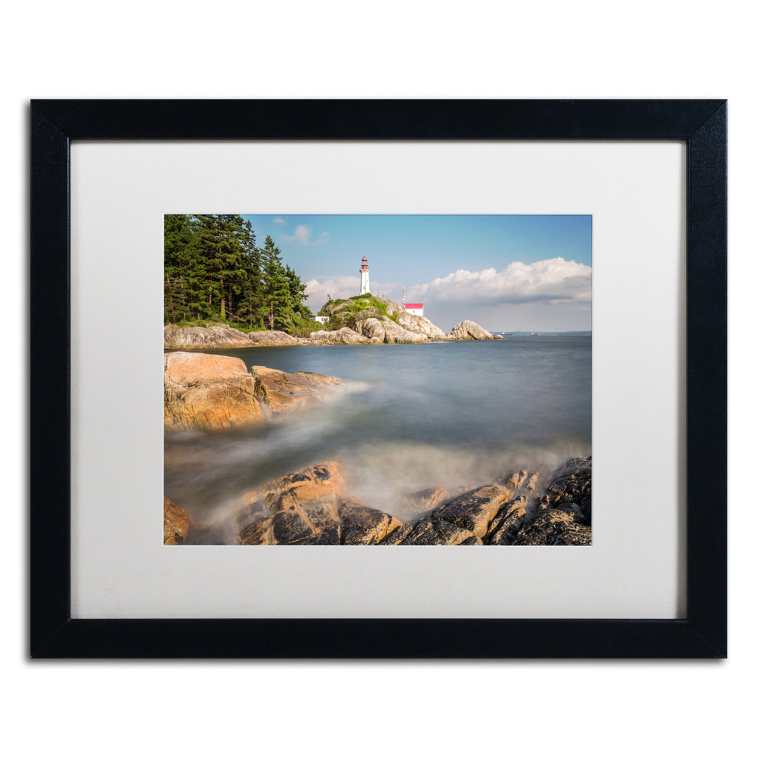 Pierre Leclerc Lighthouse Park Black Wooden Framed Art 18 x 22 Inches Image 1