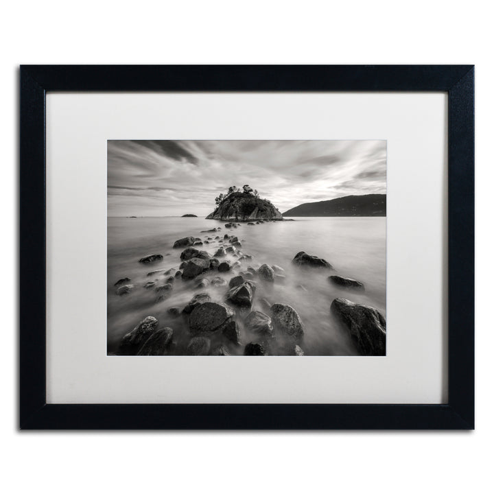 Pierre Leclerc Whytecliff Park BW Black Wooden Framed Art 18 x 22 Inches Image 1