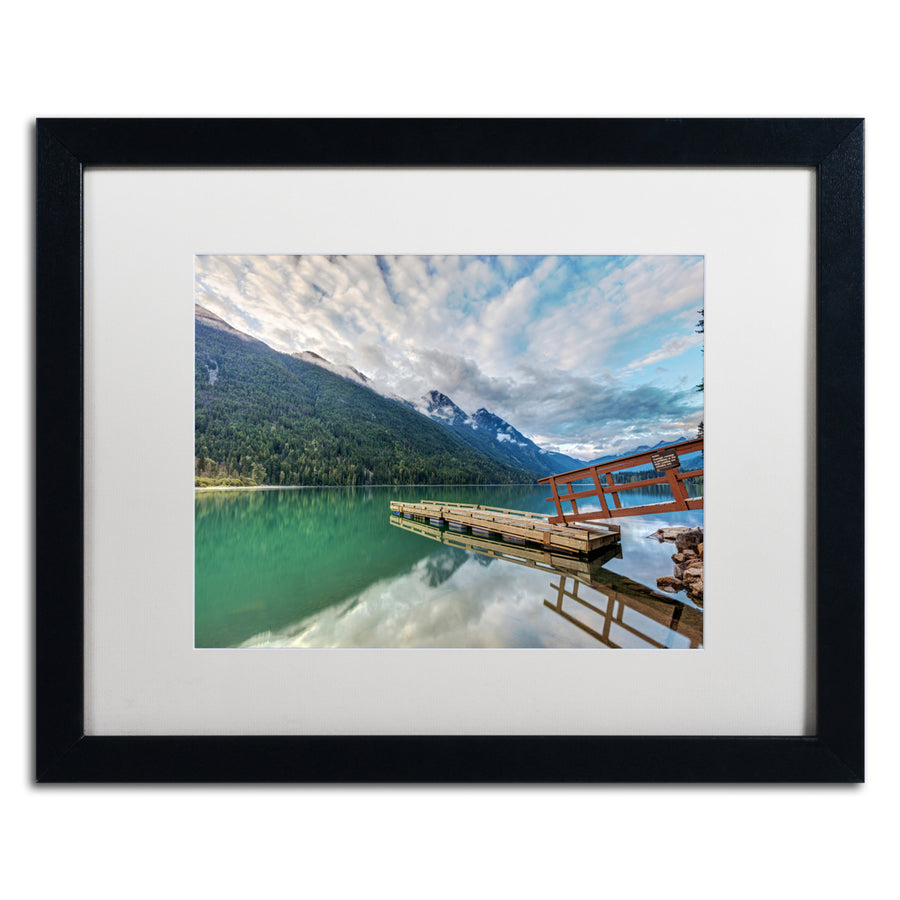 Pierre Leclerc Birkenhead Lake Sunrise Black Wooden Framed Art 18 x 22 Inches Image 1