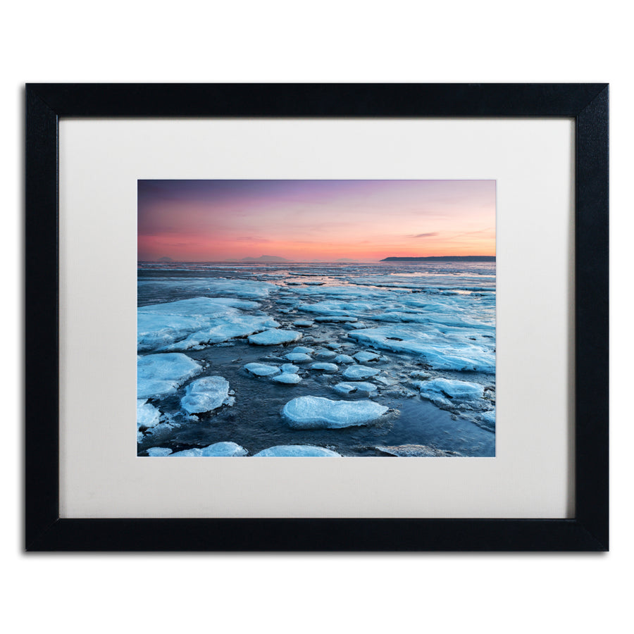 Pierre Leclerc Icy Sunrise Black Wooden Framed Art 18 x 22 Inches Image 1