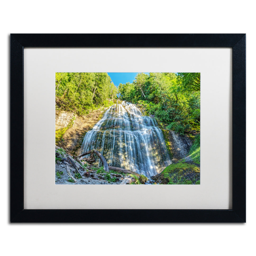 Pierre Leclerc Bridal Veil Falls Black Wooden Framed Art 18 x 22 Inches Image 1