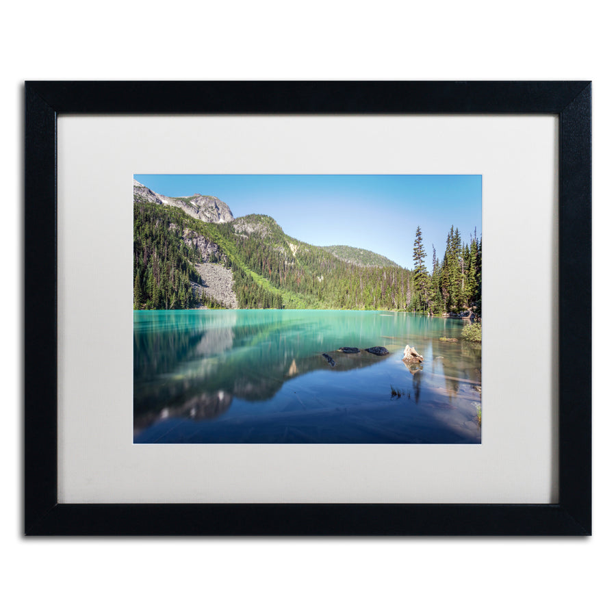 Pierre Leclerc Blue Joffre Lakes Black Wooden Framed Art 18 x 22 Inches Image 1