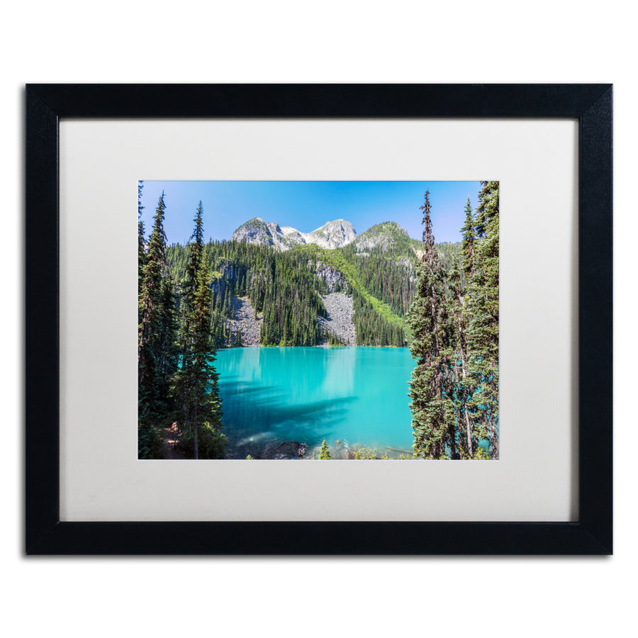 Pierre Leclerc Turquoise Lake Black Wooden Framed Art 18 x 22 Inches Image 1