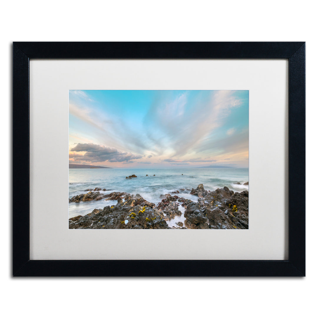 Pierre Leclerc South Maui Sunrise Black Wooden Framed Art 18 x 22 Inches Image 1