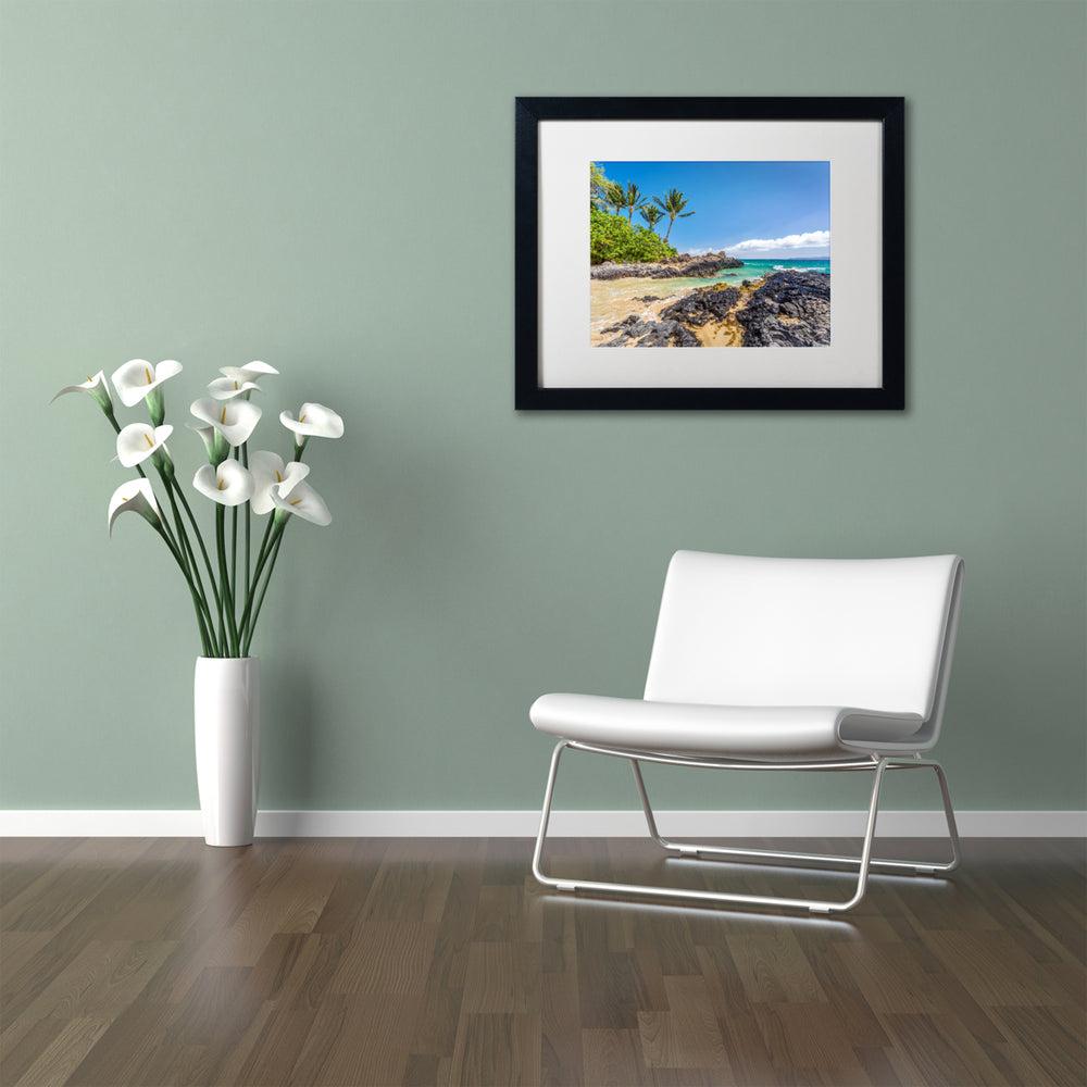 Pierre Leclerc Tropical Beach Black Wooden Framed Art 18 x 22 Inches Image 2