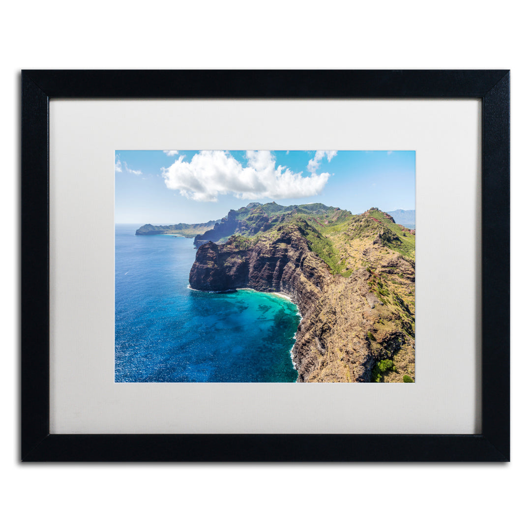 Pierre Leclerc Kauai Coast Black Wooden Framed Art 18 x 22 Inches Image 1