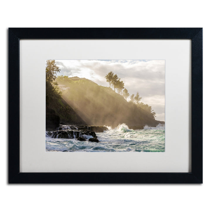 Pierre Leclerc Beach Sunlight Black Wooden Framed Art 18 x 22 Inches Image 1