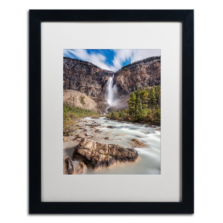 Pierre Leclerc Takakkaw Falls Black Wooden Framed Art 18 x 22 Inches Image 1