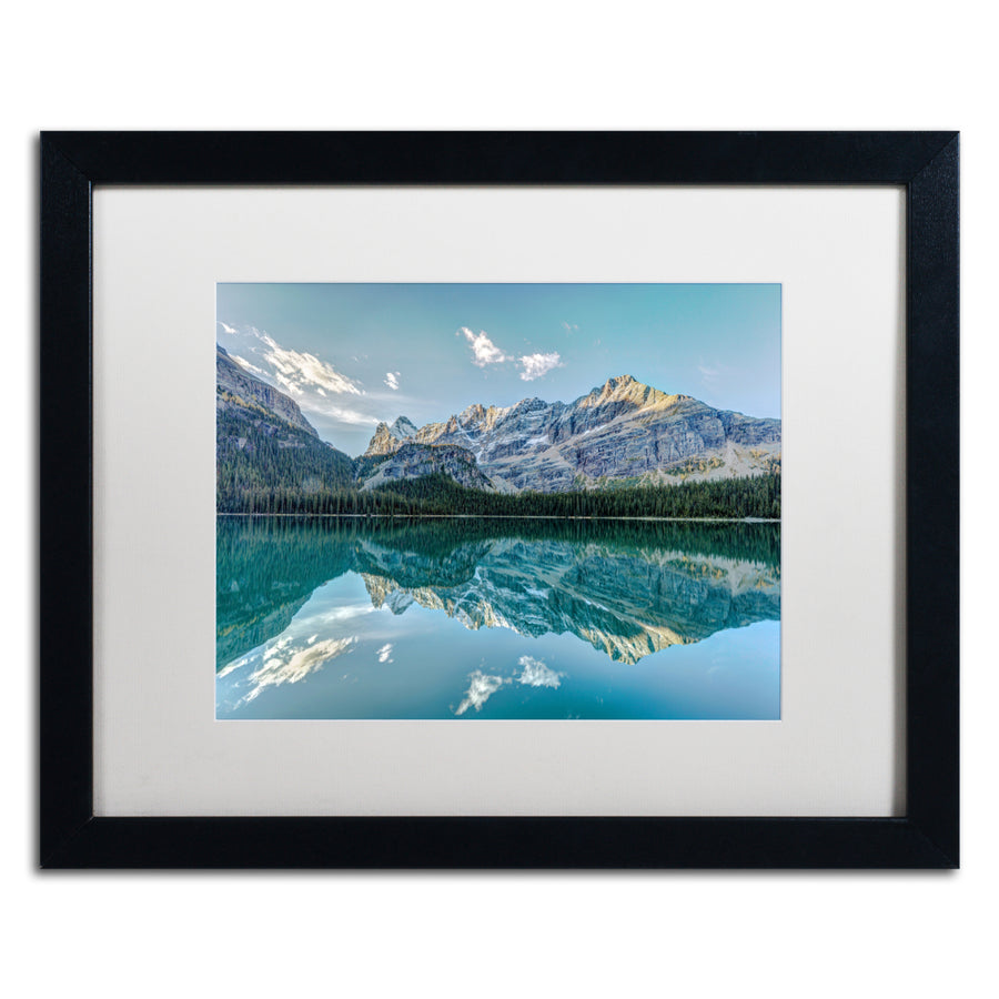 Pierre Leclerc OHara Lake Reflections at Dawn Black Wooden Framed Art 18 x 22 Inches Image 1