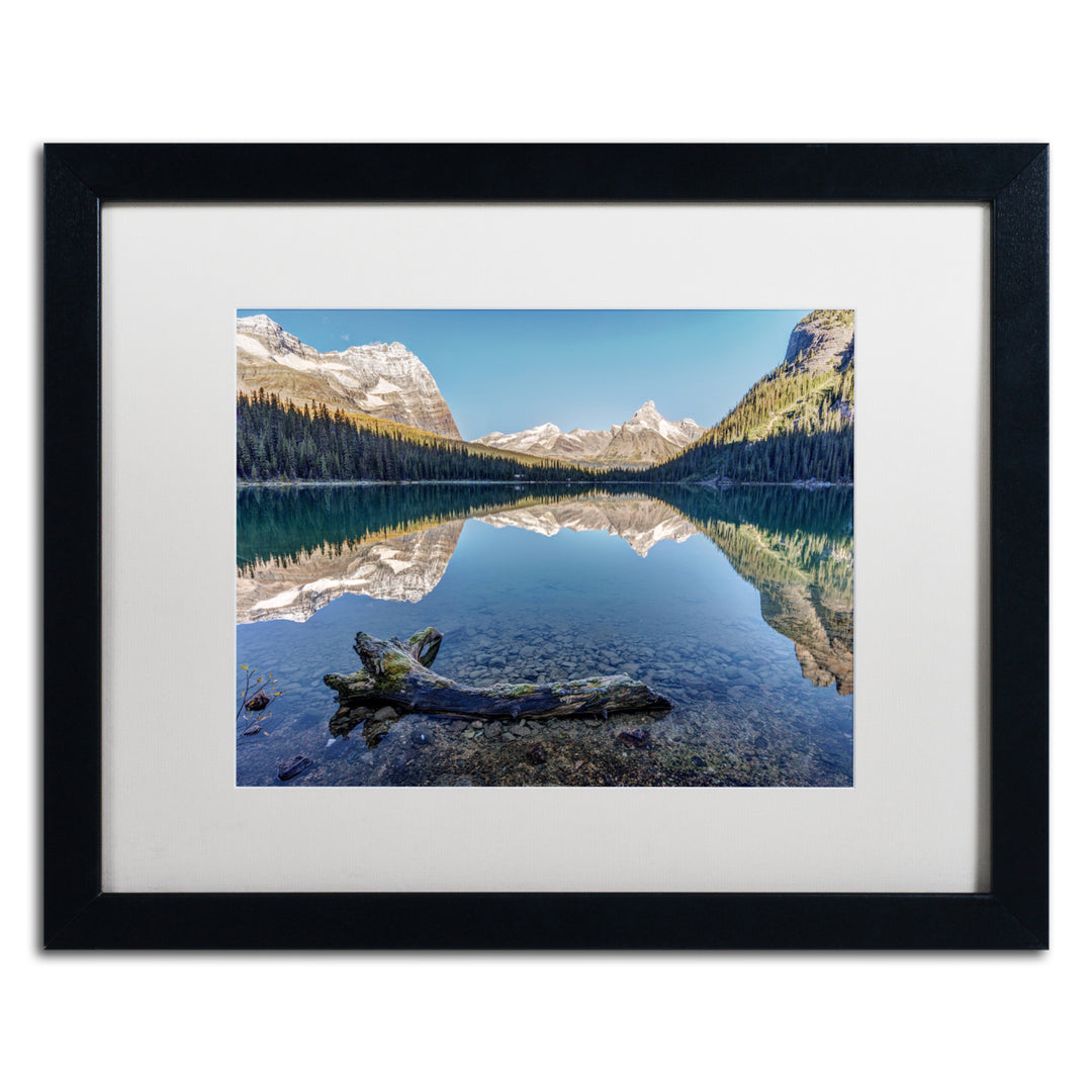 Pierre Leclerc Lake OHara Reflection Black Wooden Framed Art 18 x 22 Inches Image 1