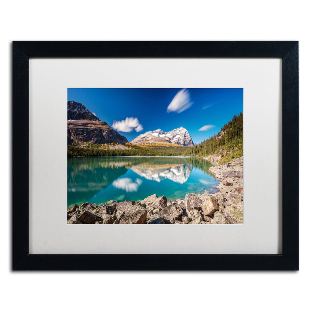 Pierre Leclerc Lake OHara Daydream Black Wooden Framed Art 18 x 22 Inches Image 1