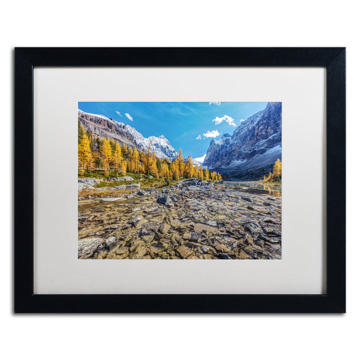 Pierre Leclerc Autumn at the Opabin Plateau Black Wooden Framed Art 18 x 22 Inches Image 1