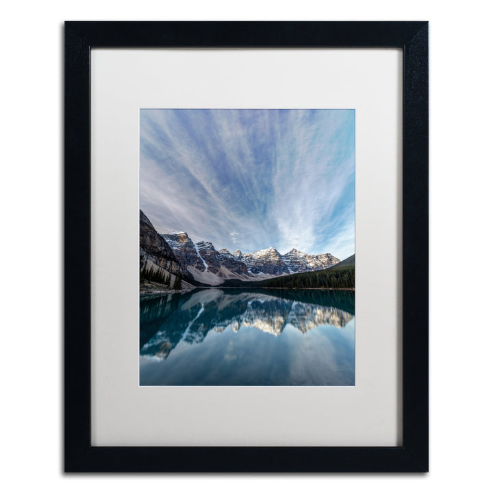 Pierre Leclerc Moraine Lake Sky Black Wooden Framed Art 18 x 22 Inches Image 1