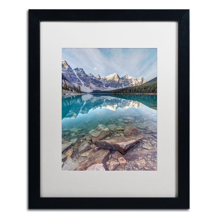 Pierre Leclerc Iconic Moraine Lake Black Wooden Framed Art 18 x 22 Inches Image 1