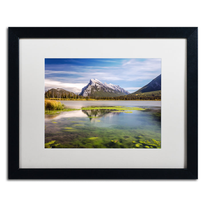 Pierre Leclerc Mount Rundle Banff Black Wooden Framed Art 18 x 22 Inches Image 1