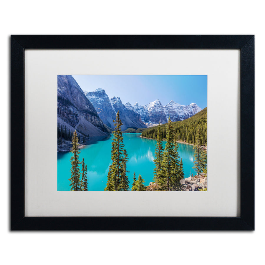 Pierre Leclerc Turquoise Moraine Lake Black Wooden Framed Art 18 x 22 Inches Image 1