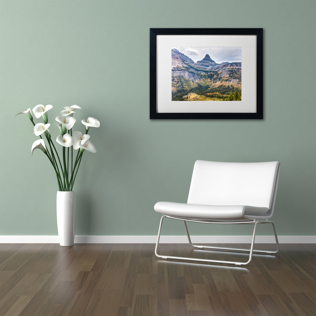 Pierre Leclerc Glacier National Park in Autumn Black Wooden Framed Art 18 x 22 Inches Image 2