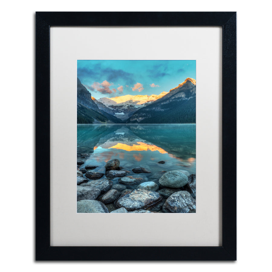 Pierre Leclerc Lake Louise Sunrise Black Wooden Framed Art 18 x 22 Inches Image 1