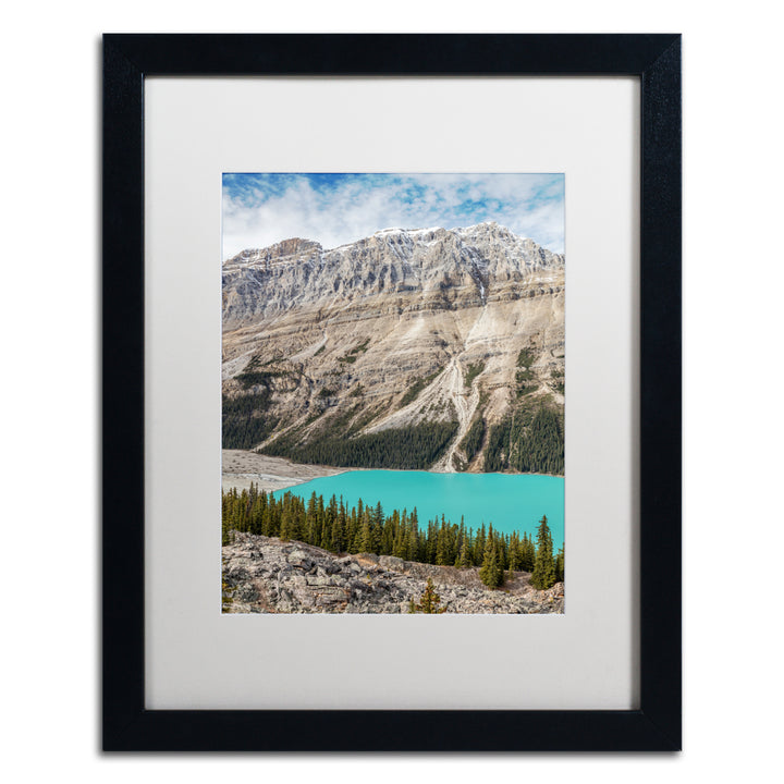 Pierre Leclerc Turquoise Lake in the Rockies Black Wooden Framed Art 18 x 22 Inches Image 1