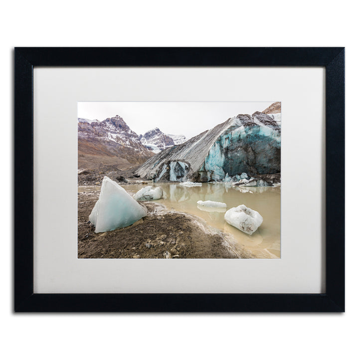 Pierre Leclerc Big Glacier Chunks Black Wooden Framed Art 18 x 22 Inches Image 1