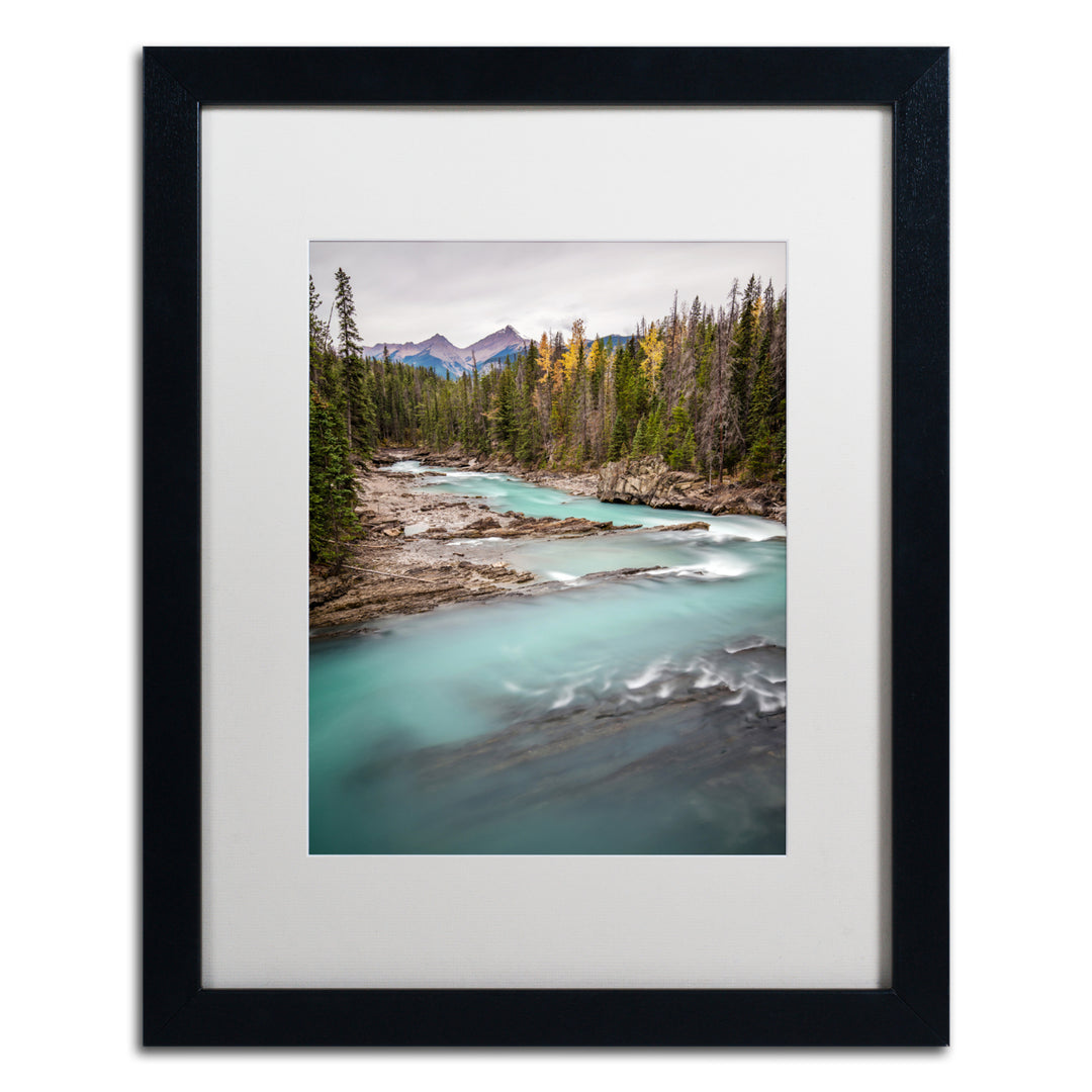 Pierre Leclerc Kicking Horse River Black Wooden Framed Art 18 x 22 Inches Image 1