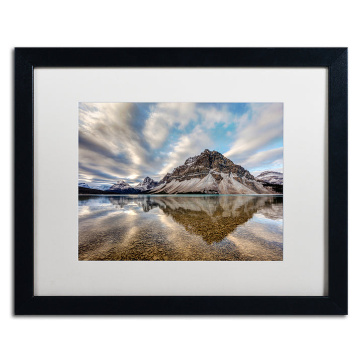 Pierre Leclerc Bow Lake Reflection Black Wooden Framed Art 18 x 22 Inches Image 1