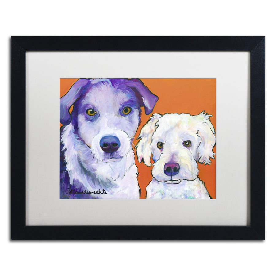 Pat Saunders-White Milo and Max Black Wooden Framed Art 18 x 22 Inches Image 1