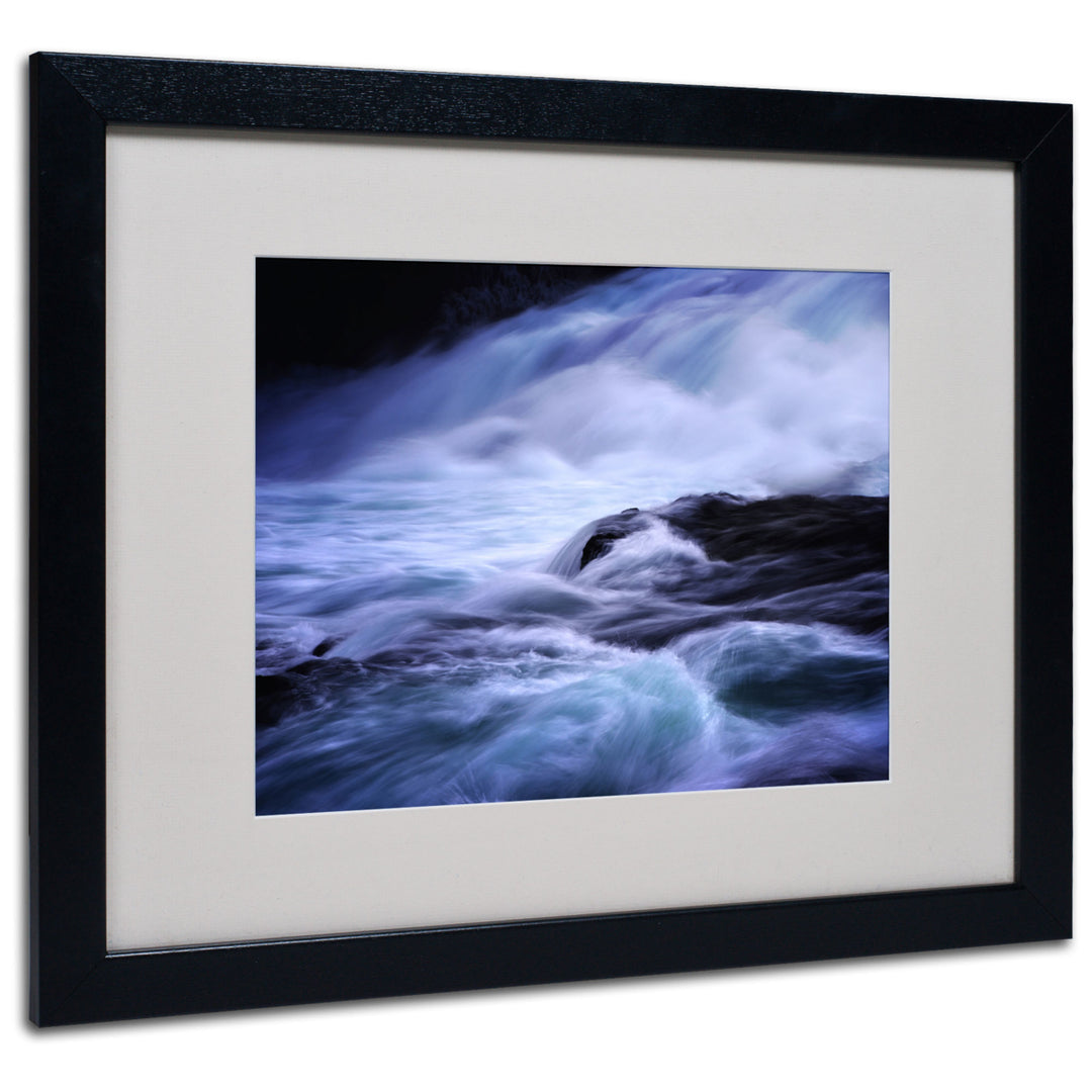 Philippe Sainte-Laudy Blue Stream Black Wooden Framed Art 18 x 22 Inches Image 1