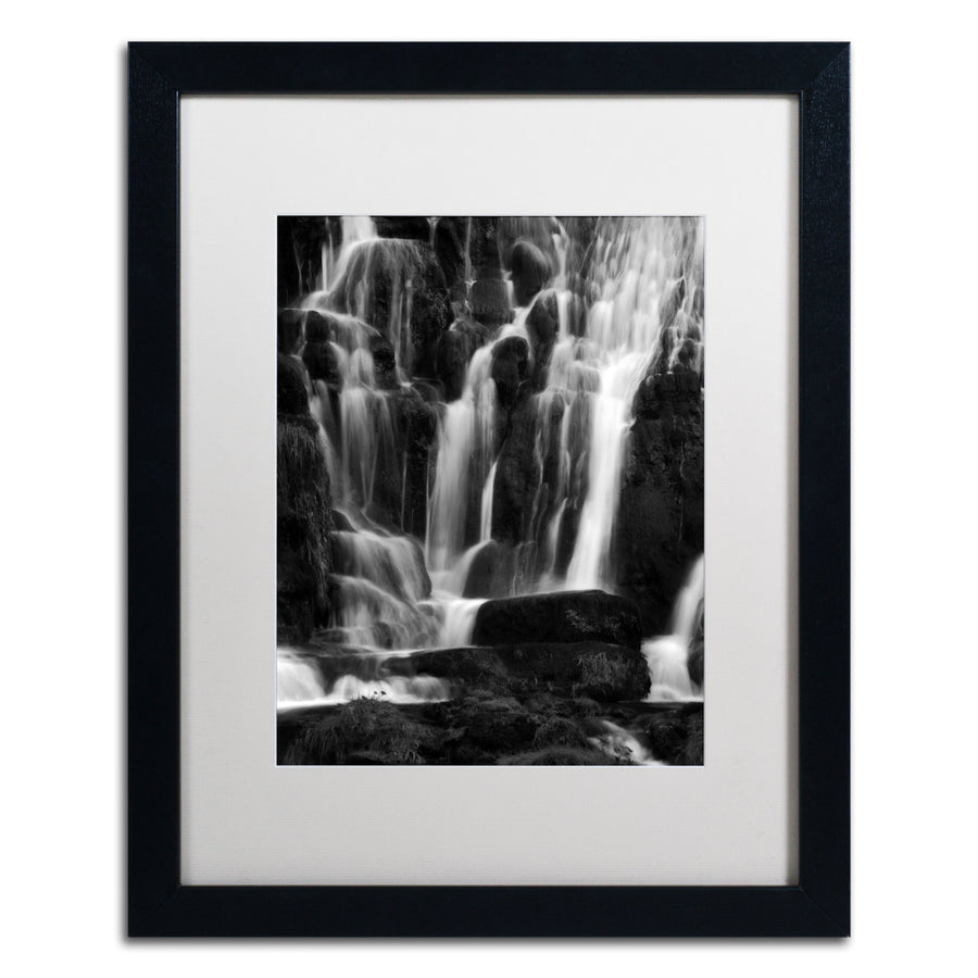 Philippe Sainte-Laudy White Waterfall Black Wooden Framed Art 18 x 22 Inches Image 1