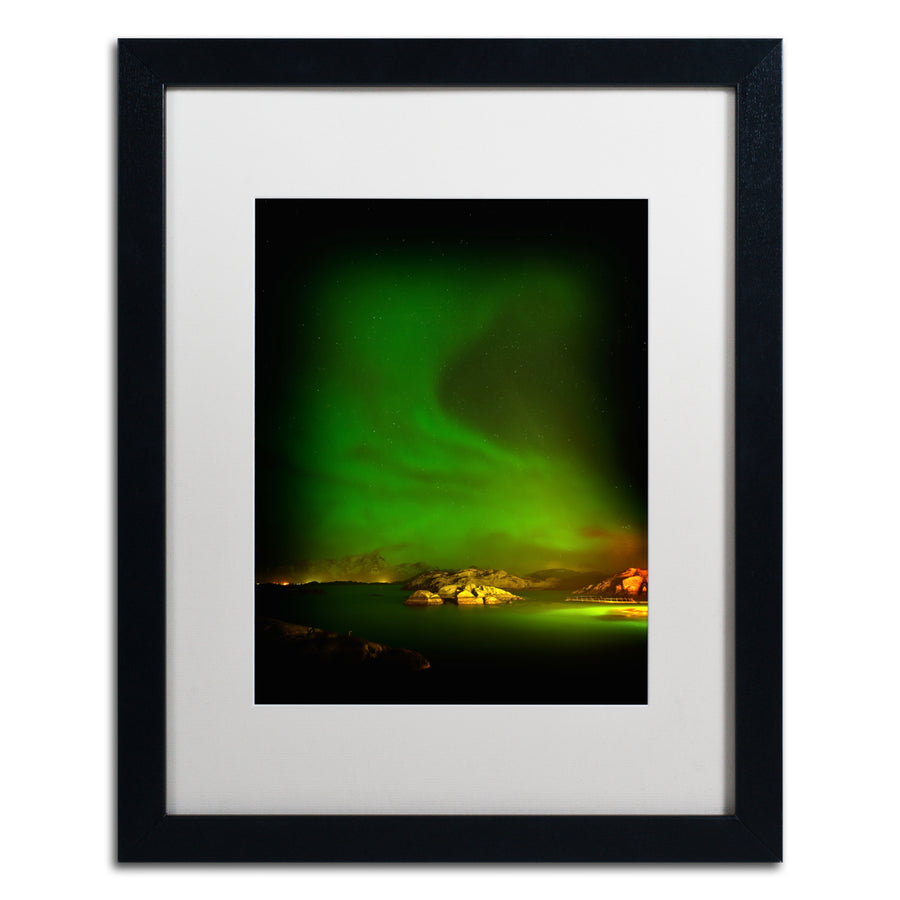 Philippe Sainte-Laudy Aurora Borealis Black Wooden Framed Art 18 x 22 Inches Image 1