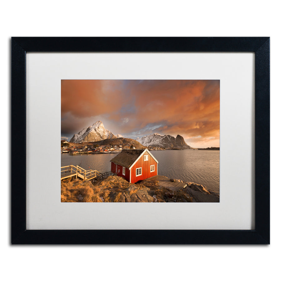 Philippe Sainte-Laudy Good morning Lofoten Black Wooden Framed Art 18 x 22 Inches Image 1