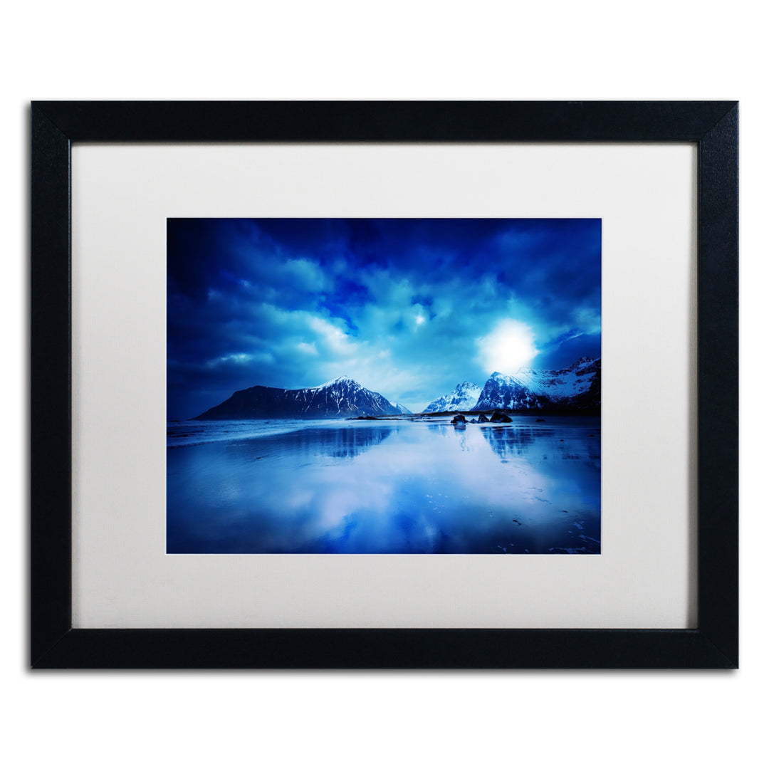 Philippe Sainte-Laudy Lofoten Blues Black Wooden Framed Art 18 x 22 Inches Image 1