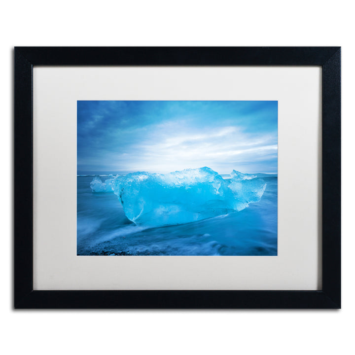 Philippe Sainte-Laudy Blue Transparency Black Wooden Framed Art 18 x 22 Inches Image 1