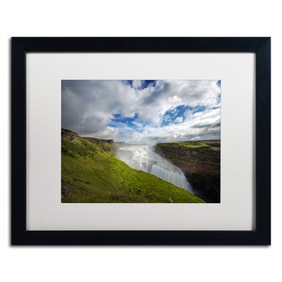 Philippe Sainte-Laudy Gullfoss Black Wooden Framed Art 18 x 22 Inches Image 1